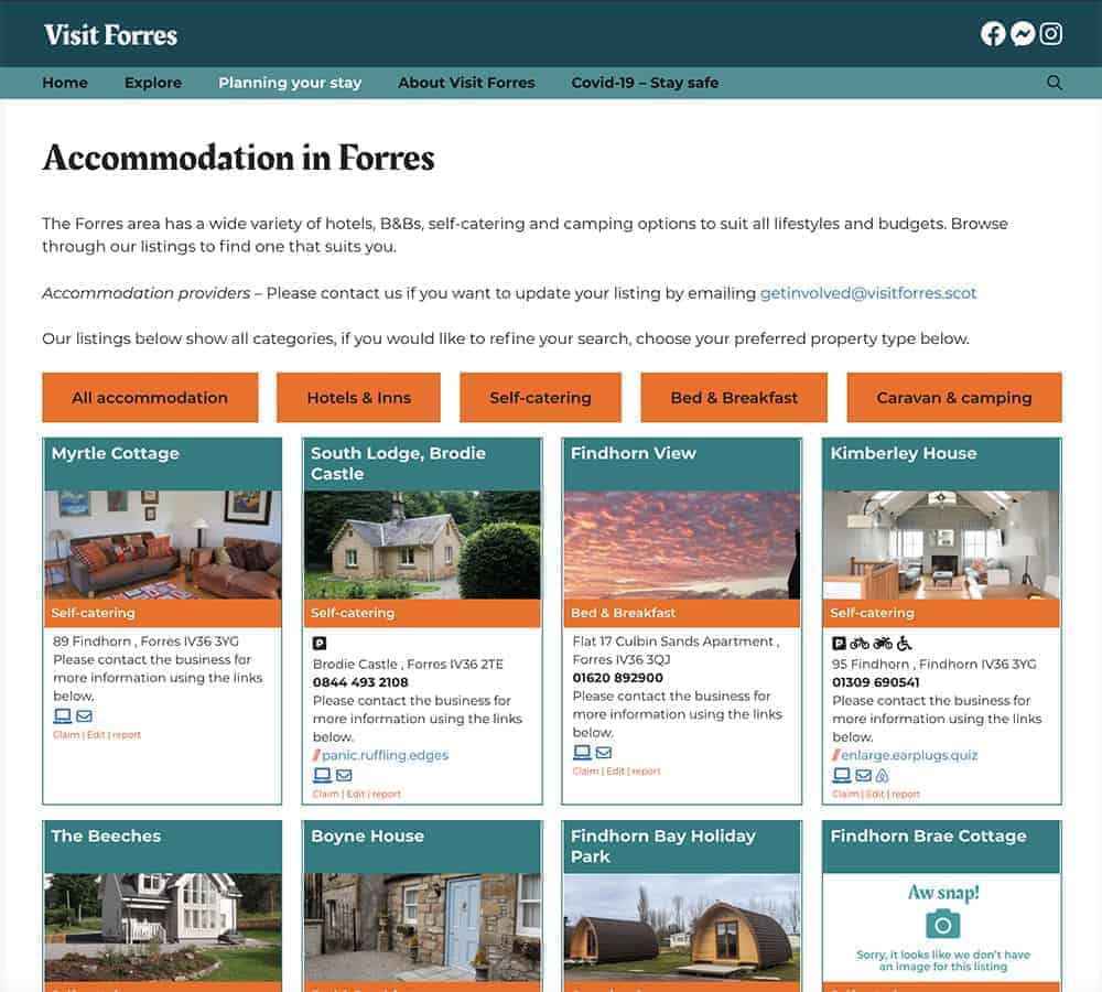 Accommodation in Forres