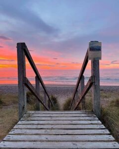 Sunset over Findhorn Beach