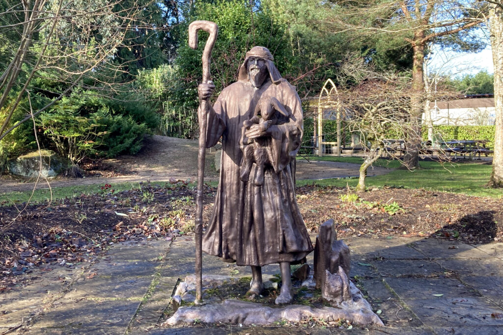 Joseph the shepherd in the Biblical Garden